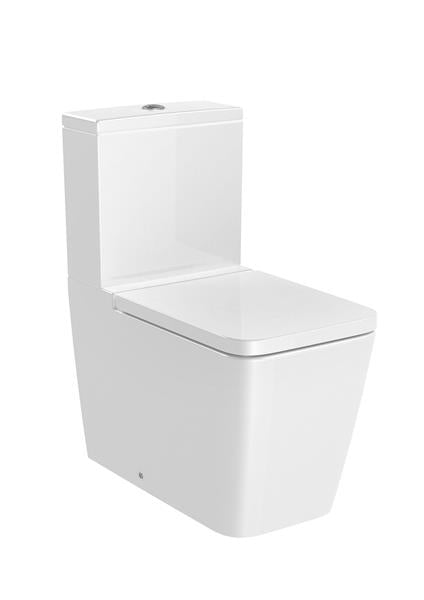 Roca Bath - Inspira Two-Piece Square Rimless Toilet White