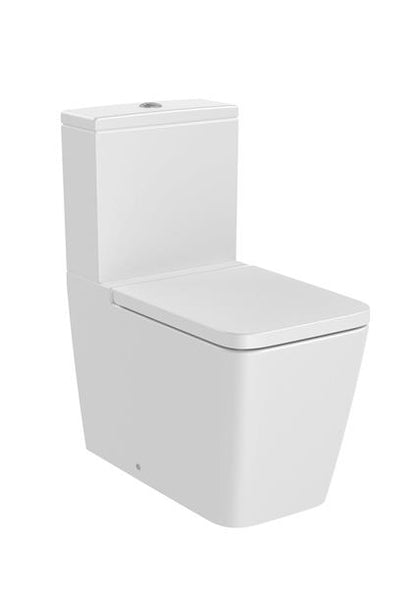 Roca Bath - Inspira Two-Piece Square Rimless Toilet White