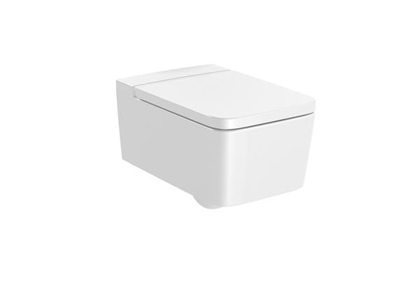 Roca Bath - Inspira Wall-Hung Square Rimless Toilet White