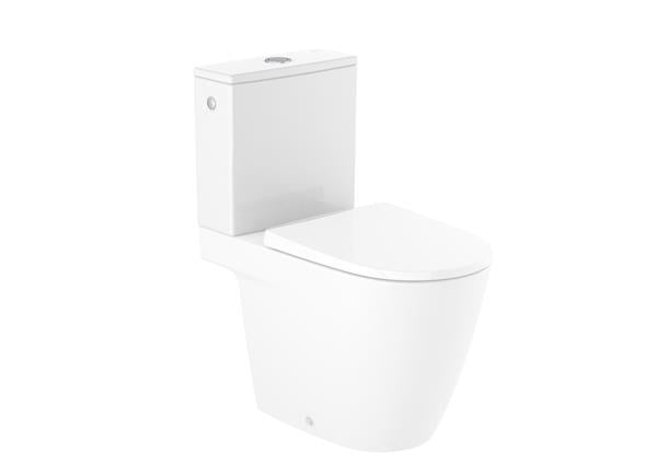 Roca Bath - Ona Two-Piece Rimless Toilet - Glossy White