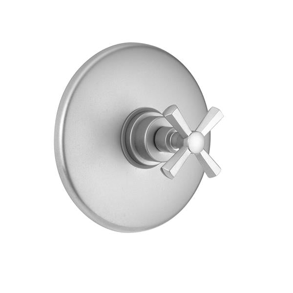 Jaclo - Round Plate With Hex Cross Handle Trim For Pressure Balance Cycling Valve (J-CSV)