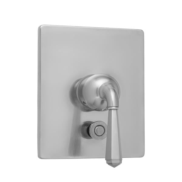 Jaclo - Rectangle Plate With Hex Lever Trim For Pressure Balance Valve With Built-in Diverter (J-DIV-PBV)