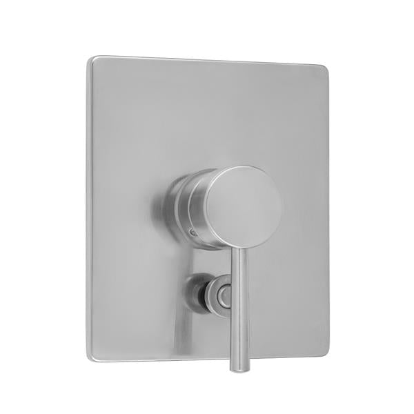 Jaclo - Rectangle Plate With Round Contempo Lever Trim For Pressure Balance Valve With Built-in Diverter (J-DIV-PBV)