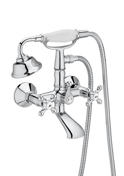 Roca Bath - Carmen Twin-Lever Bathtub/Shower Faucet - Chrome