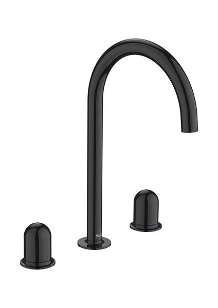 Roca Bath - Nu Widespread Basin Faucet With Deck-Mounted Lateral Handles - 3 Holes - And Dome Handle. L-Size