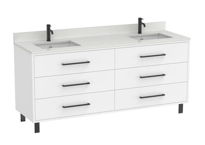 Roca Bath - Maris Freestanding/Wall-Hung Vanity Unit With Six Drawers
