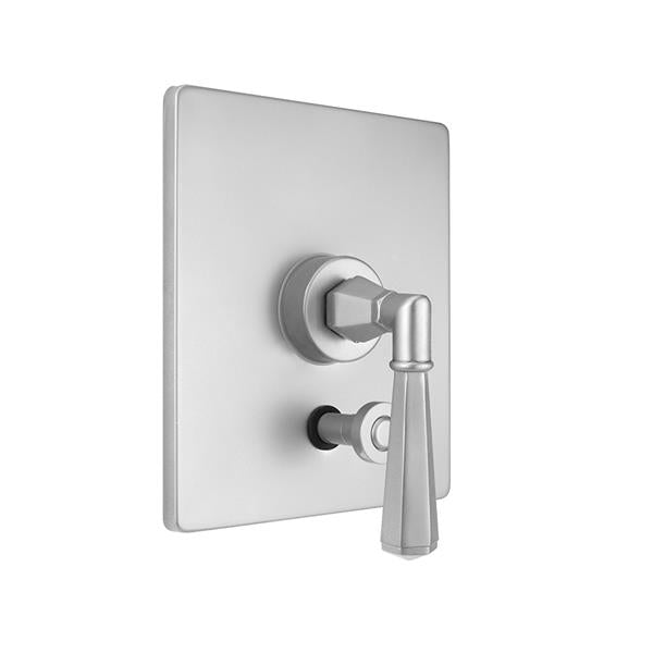 Jaclo - Rectangle Plate With Hex Cross Trim For Pressure Balance Cycling Valve With Built-in Diverter (J-DIV-CSV)