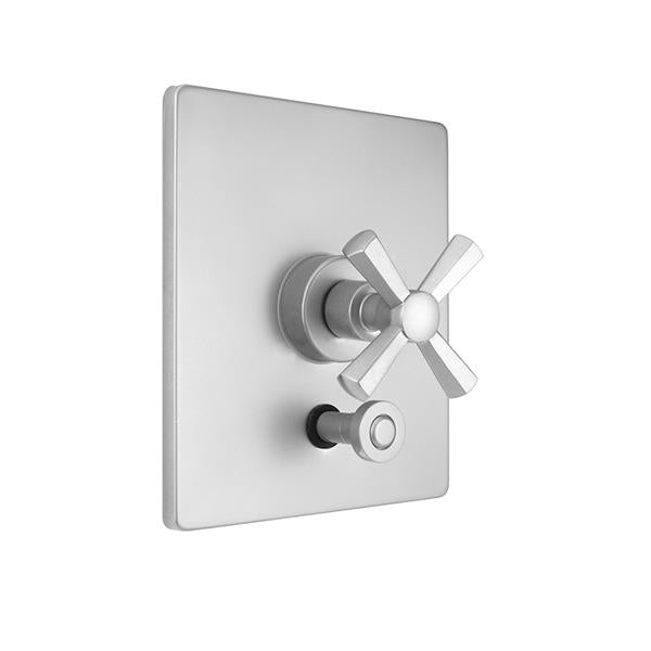 Jaclo - Rectangle Plate With Hex Lever Trim For Pressure Balance Cycling Valve With Built-in Diverter (J-DIV-CSV)