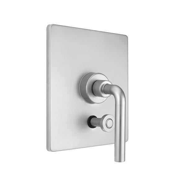 Jaclo - Rectangle Plate With Contempo Slim Lever Trim For Pressure Balance Cycling Valve With Built-in Diverter (J-DIV-CSV)