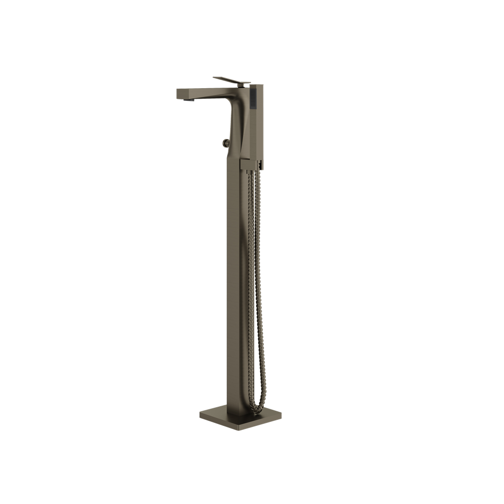Aquabrass - Chicane Floormount Tub Filler with Handshower