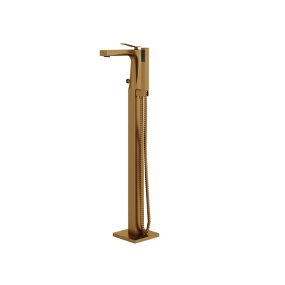 Aquabrass - Chicane Floormount Tub Filler with Handshower