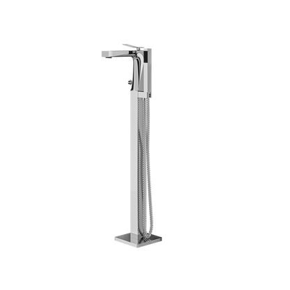 Aquabrass - Chicane Floormount Tub Filler with Handshower