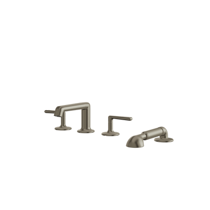 Aquabrass - Forum 4Pcs Deck Tub Filler with Handshower and 2 Mixers