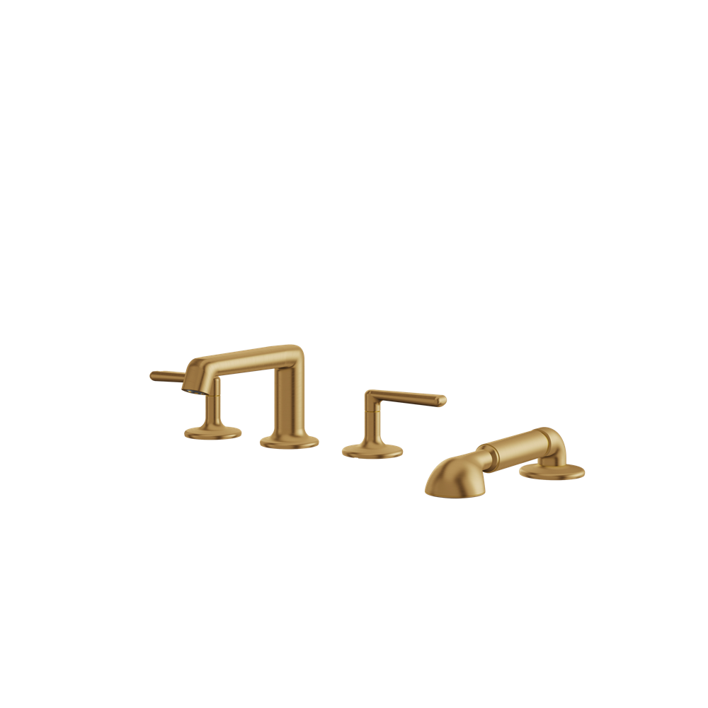 Aquabrass - Forum 4Pcs Deck Tub Filler with Handshower and 2 Mixers