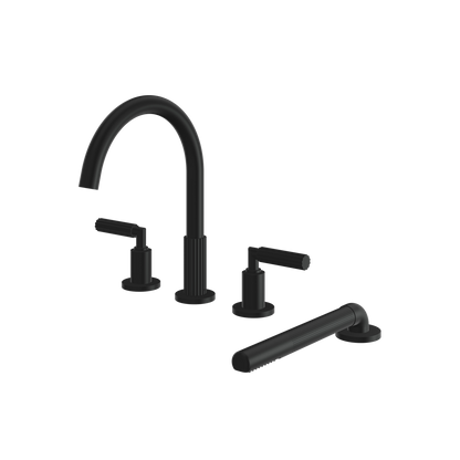 Aquabrass - Montebello 4Pcs Tub Filler with Handshower and 2 Mixers