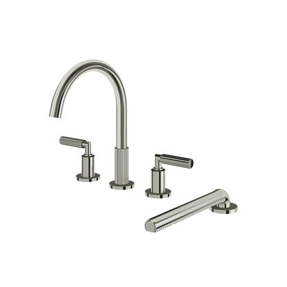 Aquabrass - Montebello 4Pcs Tub Filler with Handshower and 2 Mixers