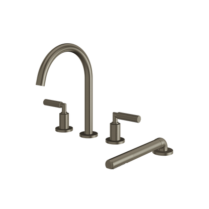 Aquabrass - Montecarlo 4Pcs Tub Filler with Handshower and 2 Mixers
