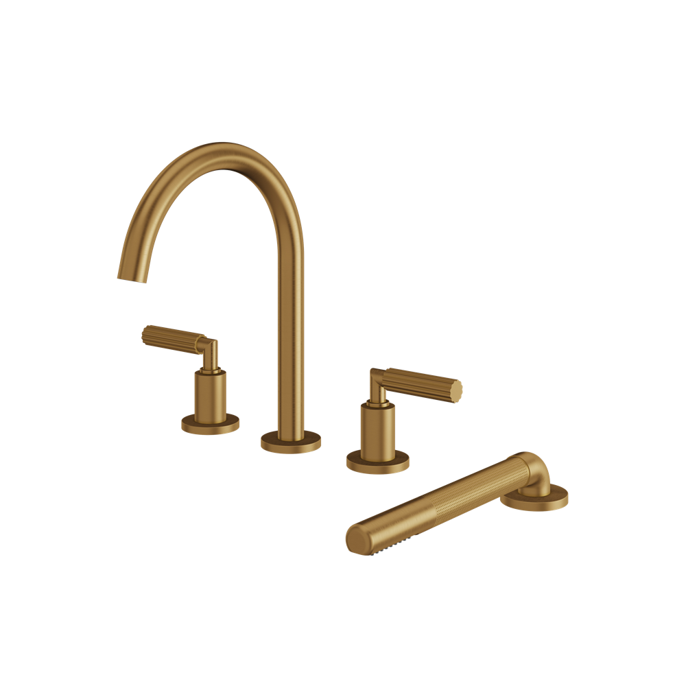 Aquabrass - Montecarlo 4Pcs Tub Filler with Handshower and 2 Mixers