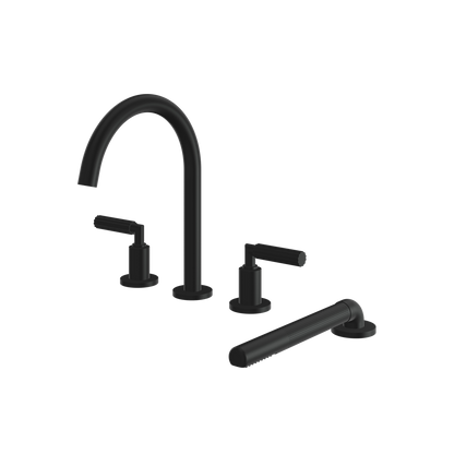 Aquabrass - Montecarlo 4Pcs Tub Filler with Handshower and 2 Mixers