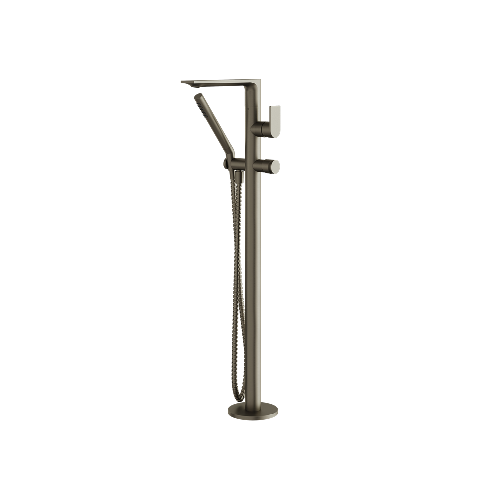 Aquabrass - Alpha Floormount Tub Filler with Handshower