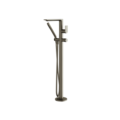Aquabrass - Alpha Floormount Tub Filler with Handshower
