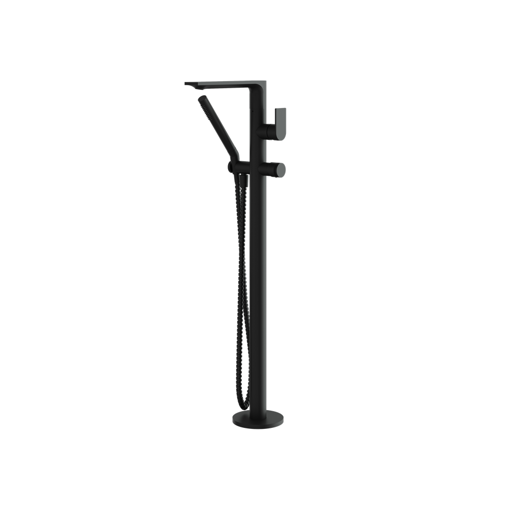Aquabrass - Alpha Floormount Tub Filler with Handshower