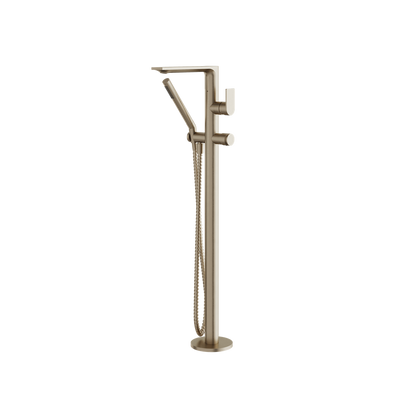 Aquabrass - Alpha Floormount Tub Filler with Handshower