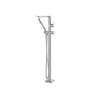 Aquabrass - Alpha Floormount Tub Filler with Handshower