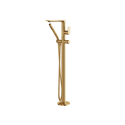 Aquabrass - Alpha Floormount Tub Filler with Handshower