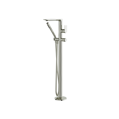 Aquabrass - Alpha Floormount Tub Filler with Handshower
