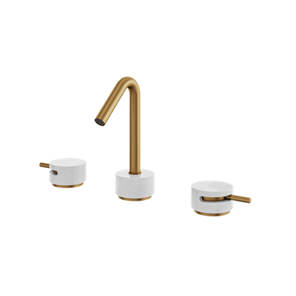 Aquabrass - Marmo Carrara Widespread Faucet 8 Inch CC