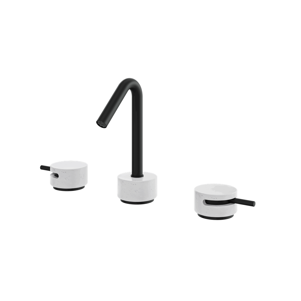 Aquabrass - Marmo Carrara Widespread Faucet 8 Inch CC