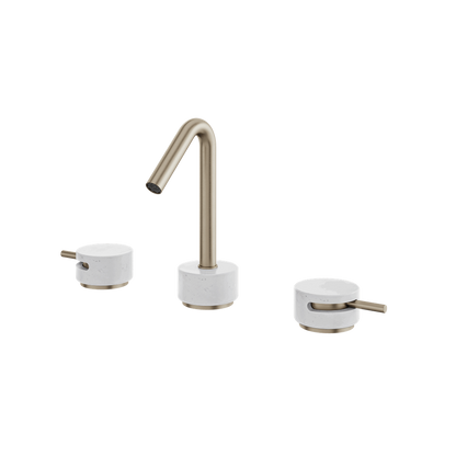 Aquabrass - Marmo Carrara Widespread Faucet 8 Inch CC