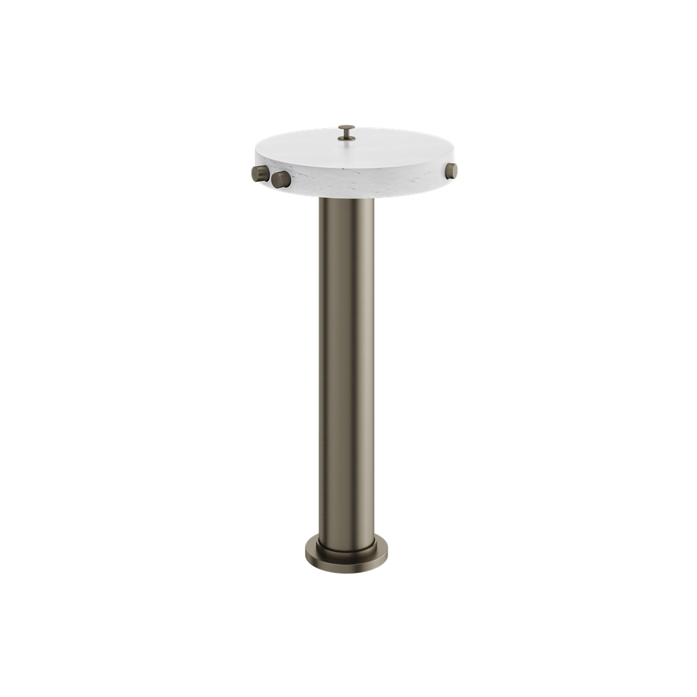 Aquabrass - Marmo Carrara Floormount Tub Filler With Hidden Handshower
