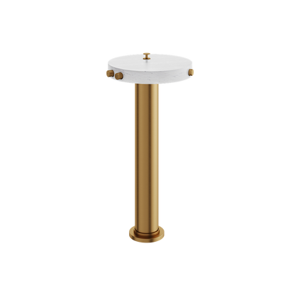 Aquabrass - Marmo Carrara Floormount Tub Filler With Hidden Handshower