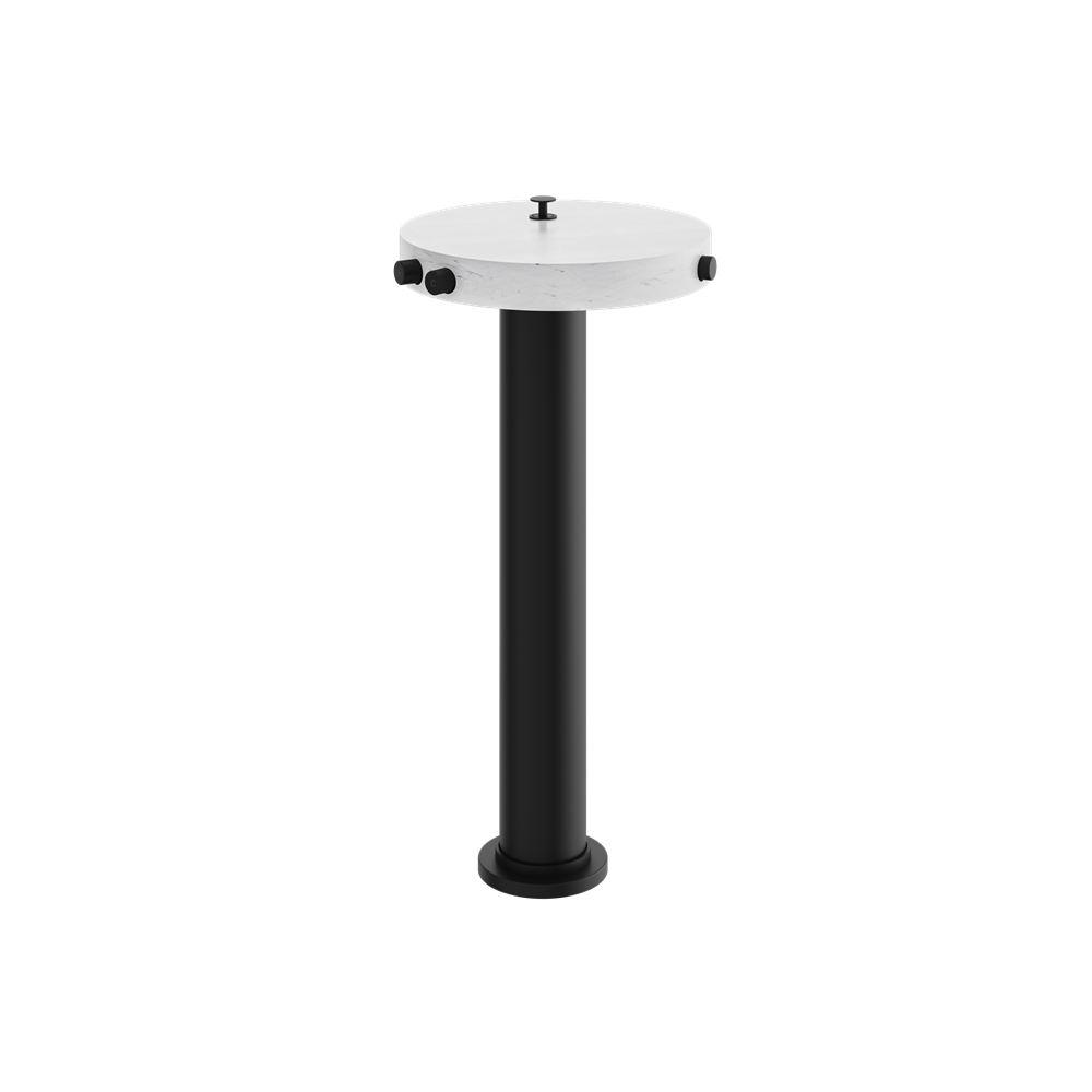 Aquabrass - Marmo Carrara Floormount Tub Filler With Hidden Handshower