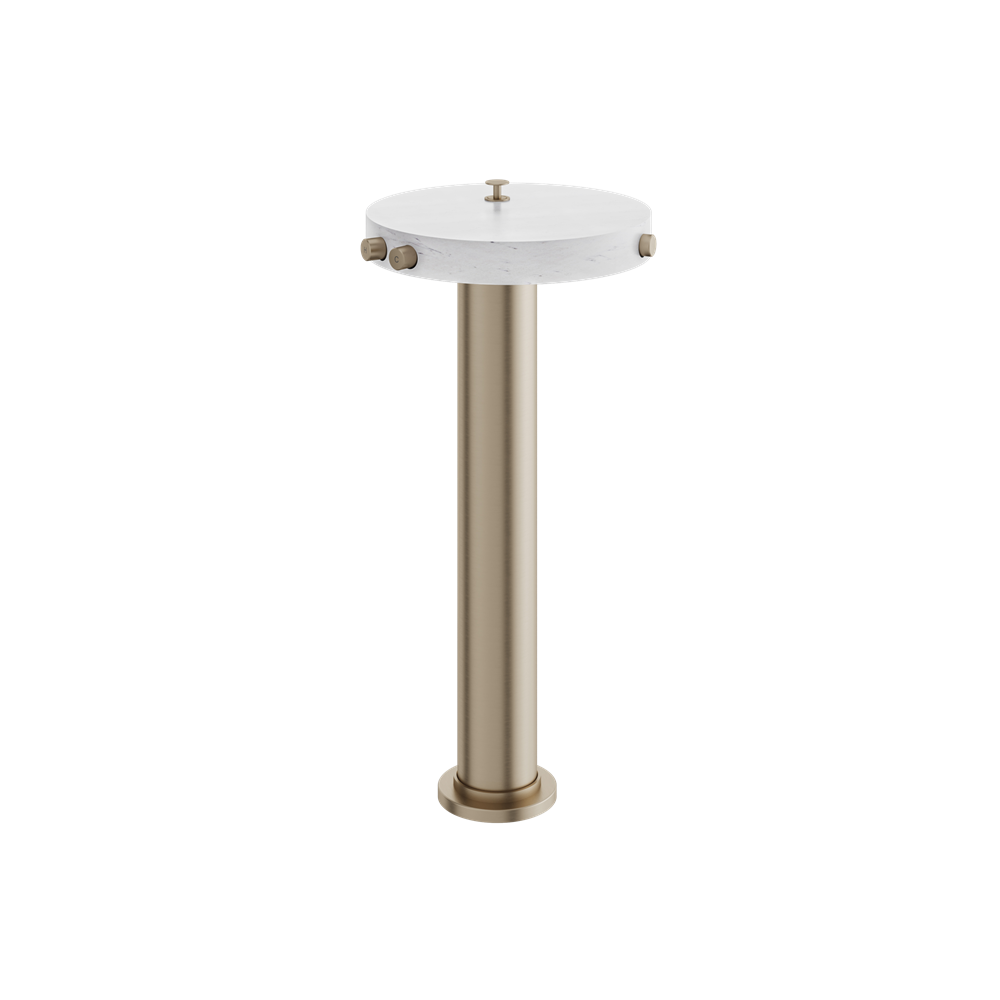Aquabrass - Marmo Carrara Floormount Tub Filler With Hidden Handshower