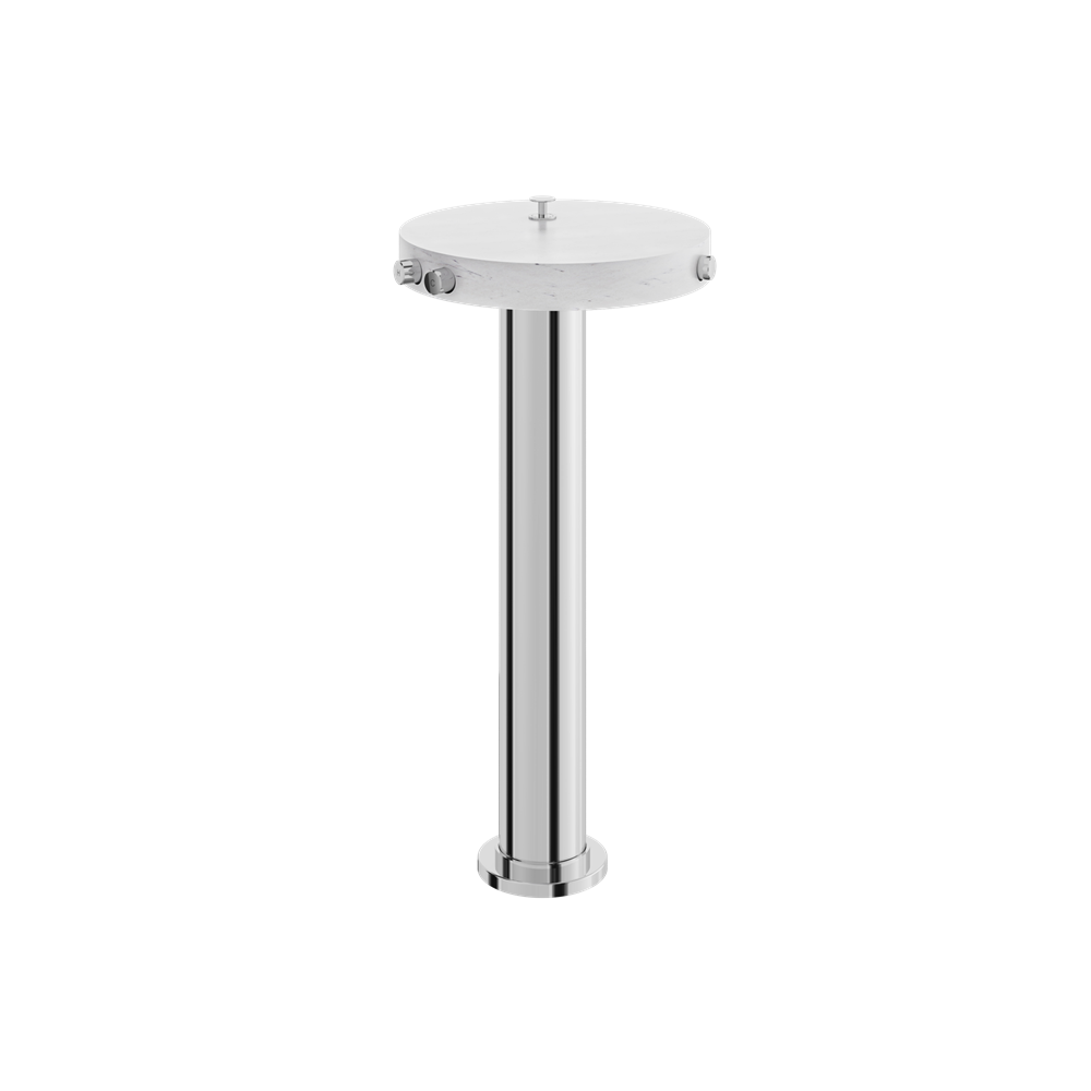 Aquabrass - Marmo Carrara Floormount Tub Filler With Hidden Handshower