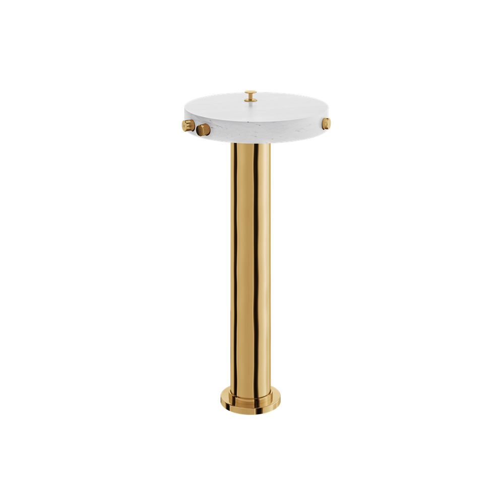 Aquabrass - Marmo Carrara Floormount Tub Filler With Hidden Handshower