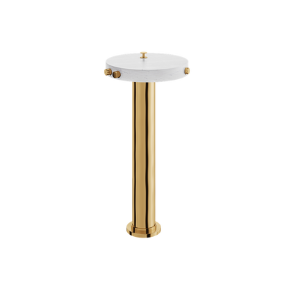 Aquabrass - Marmo Carrara Floormount Tub Filler With Hidden Handshower