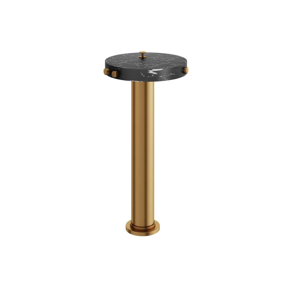 Aquabrass - Marmo Marquina Floormount Tub Filler With Hidden Handshower