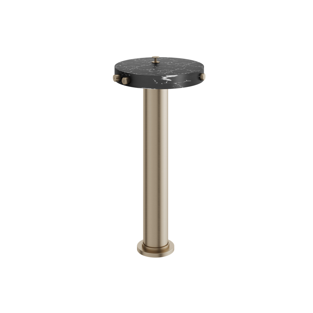 Aquabrass - Marmo Marquina Floormount Tub Filler With Hidden Handshower