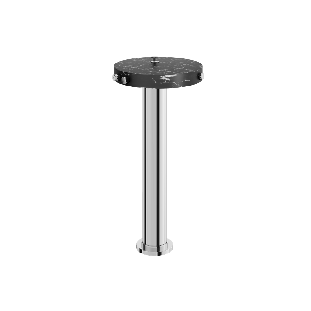 Aquabrass - Marmo Marquina Floormount Tub Filler With Hidden Handshower
