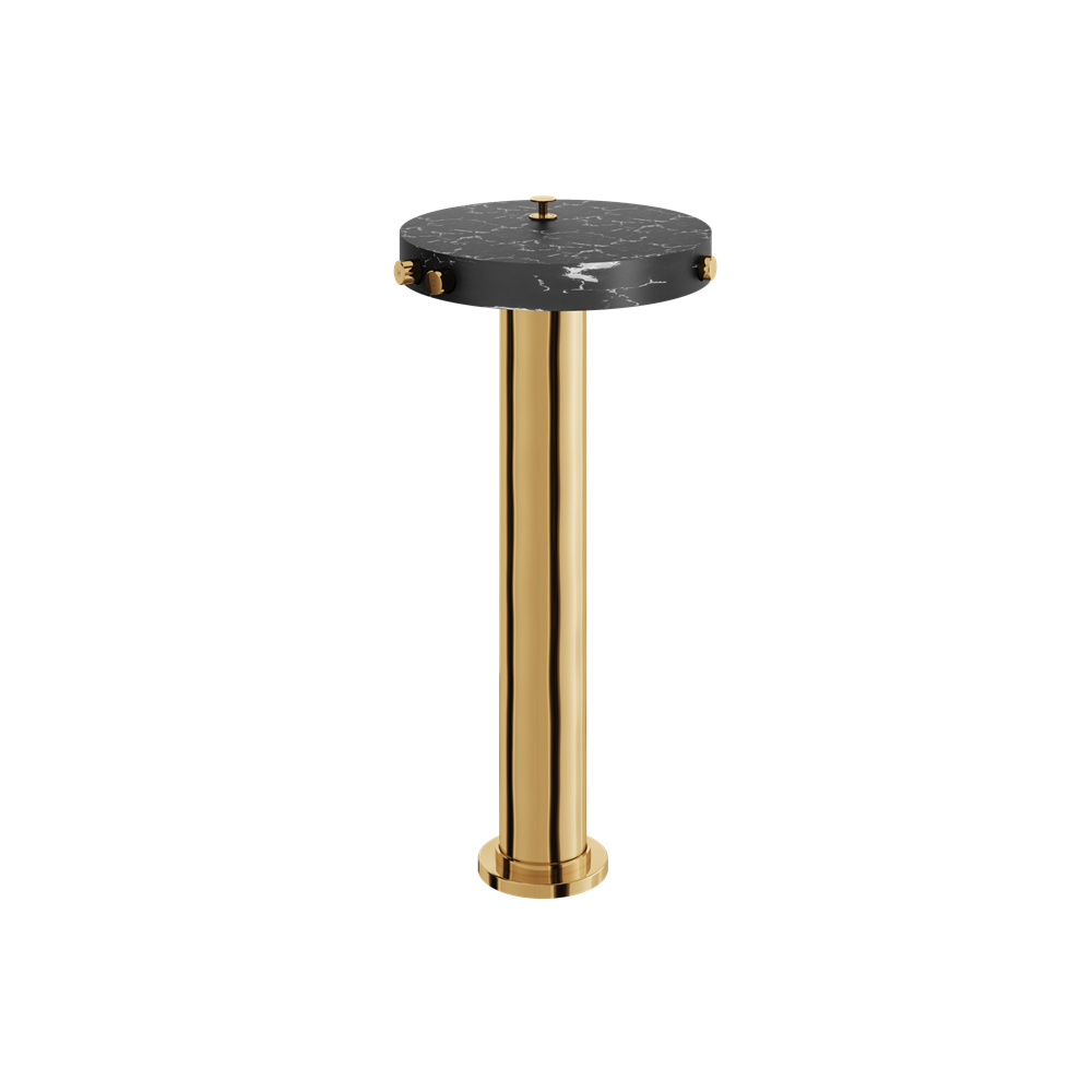 Aquabrass - Marmo Marquina Floormount Tub Filler With Hidden Handshower