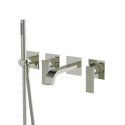 Aquabrass - Tosca Wallmount Tub Filler With Handshower - Trim Only