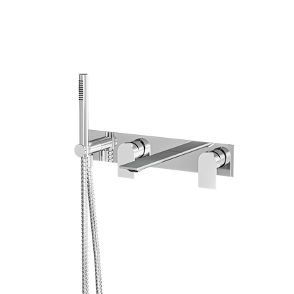 Aquabrass - Alpha  Wall Tub Filler W/Hs-Trim