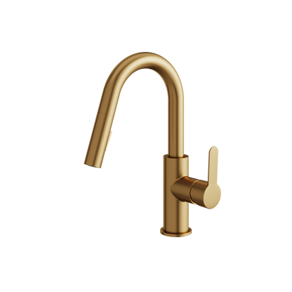 Aquabrass - Barley Prep Pull-Down Dual Stream Kitchen Faucet