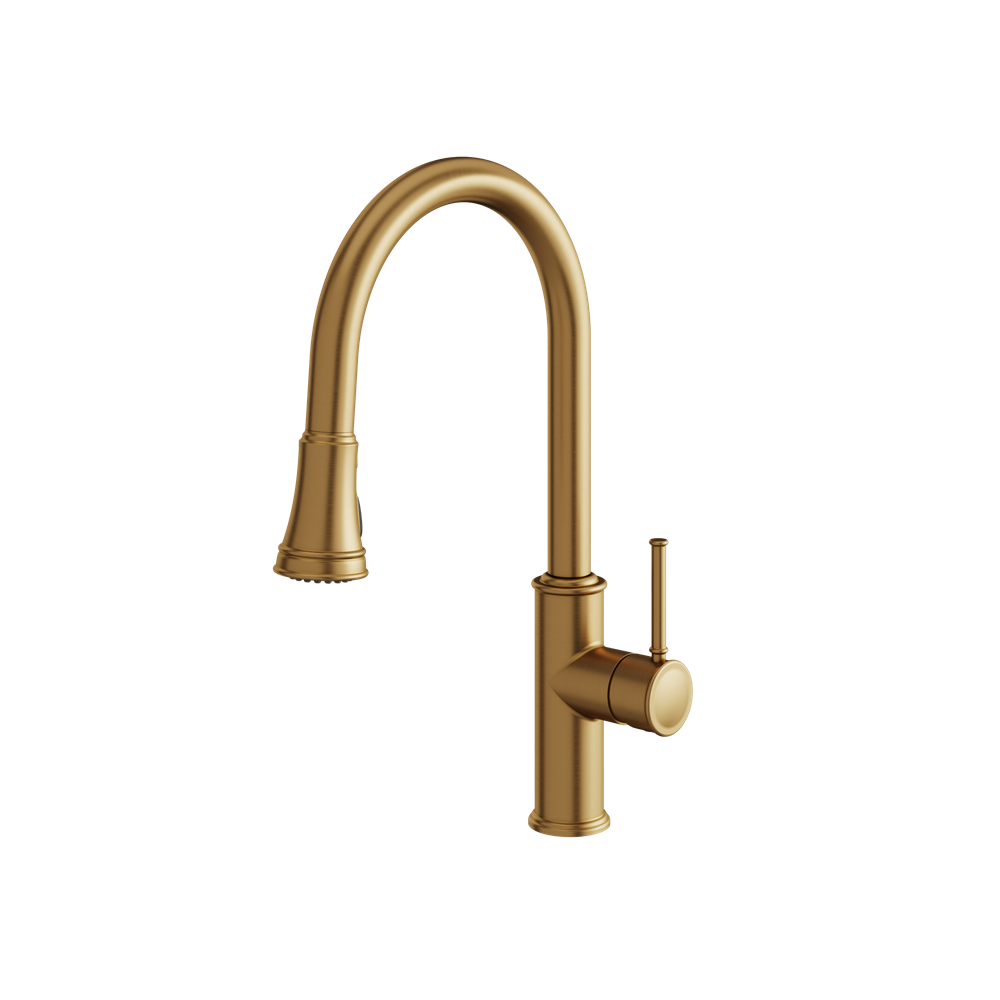 Aquabrass - Margherita Pull-Down Dual Stream Kitchen Faucet