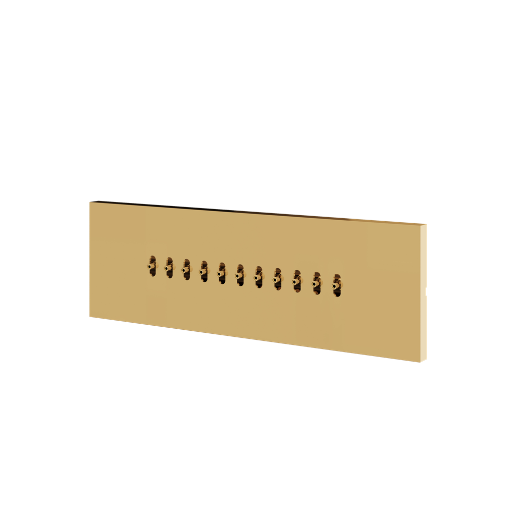 Aquabrass - Square Flush Mount Wavy Body Jet
