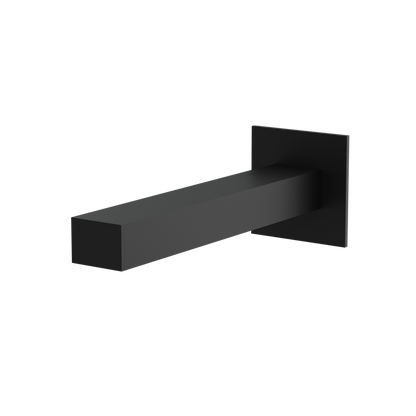 Aquabrass - Square Slip-Fit Wallmount Spout & Flange 7 Inch Without Diverter
